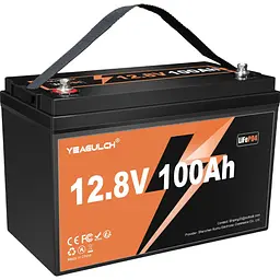 Акумулятор Yeagulch LiFePO4 12V (12.8V/100Ah/1280Wh) (YEAGULCH-12.8V/100Ah) - мініатюра 2