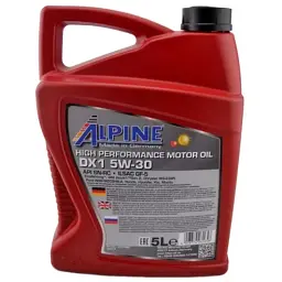 Моторна олива Alpine 5W-30 DX1 5л (1665-5) - мініатюра 2