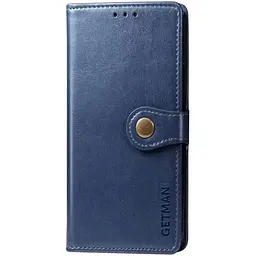 Кожаный чехол-книжка GETMAN Gallant (PU) для Samsung Galaxy A12 / M12 Синий