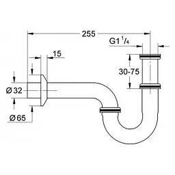 Сифон для раковини Grohe 28947000, Хром - мініатюра 2