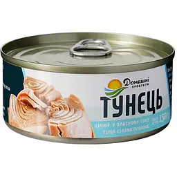 Тунець цілий Домашні продукти у власному соку 150 г