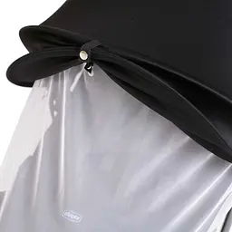 Козирок подвійний 2в1 сонцезахисний з сіткою на коляску та автокрісло Must Have Shade DoRechi Чорний + Білий - мініатюра 8
