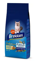 Сухий корм для кішок Brekkies Cat Delice Fish 20 кг з рибою, хрусткі крокети з тунцем та лососем