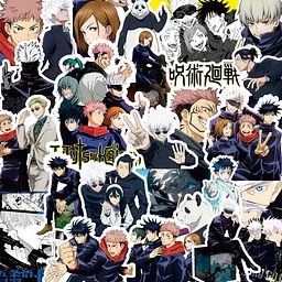 Стікерпак Магічна битва Набір наклейок GeekLand Jujutsu Kaisen 80 штук