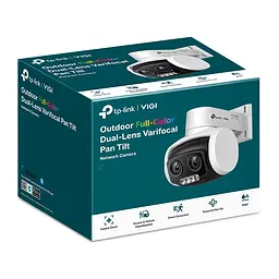 IP-Камера TP-Link VIGI C540-V, PoE, 4Мп, 2,8-12мм, H265+, IP66, Dome, кольорове нічне бачення, подвійний об'єктив, зовнішня - мініатюра 8