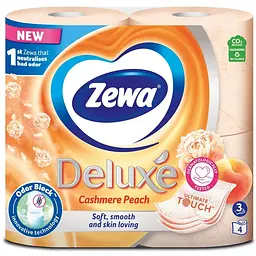 Туалетний папір Zewa Deluxe Персик 3 шари 4 рулони (9011111035769)