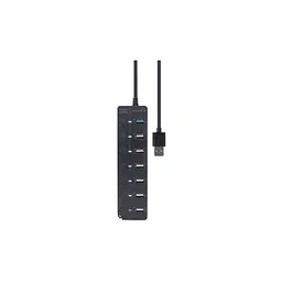 Концентратор Gembird 7 ports (1xUSB3.1+6xUSB2.0) switch black (UHB-U3P1U2P6P-01) - мініатюра 5