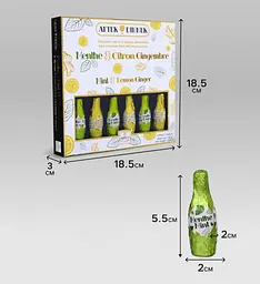 Шоколадні цукерки-пляшечки з лікером Abtey After Dinner Menthe & Citron Gingembre 155г - мініатюра 3