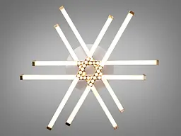 Світлодіодна люстра Diasha 2531WH+WH dimmer для спальні, кухні та вітальні, димер, пульт, 80 W, 67 см, 13-19m2 - мініатюра 3