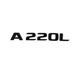 Емблема напис A220L для Mercedes-Benz A-Class чорна глянцева 154х23 мм пластик (на скотчі)