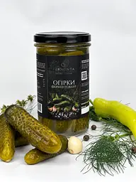 Ферментовані квашені огірки бочкові  0.5 л без цукру доданого та консервантів
