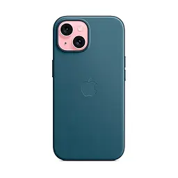 Чехол для Apple iPhone 15 Plus, FineWoven Case with MagSafe, синий, защитная накладка из материала FineWoven, противоударный, для iPhone, защита всего корпуса, поддержка беспроводной зарядки и MagSafe, (ARM71980) - мініатюра 5