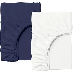 Набір простирадл на резинці Cosas WHITE/DARKBLUE 140х200х20 см (Set_White_DarkBlue_140x200_2)