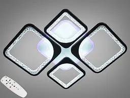 Світлодіодна люстра до 18 кв. колір чорний Diasha MX2559/2+2BK LED 3color dimmer