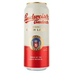 Упаковка пива Budweiser Budvar Original світлого 5% 12 л з/б (0.5 л х 24 шт.) - мініатюра 2