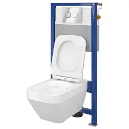 Інсталяція Cersanit AQUA 52 з кнопкою Accento Square + унітаз Crea із сидінням Slim 30412 - мініатюра 2