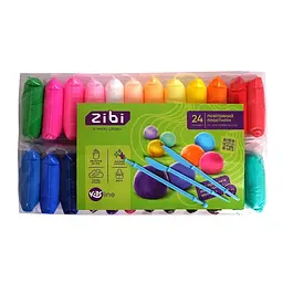 Набір повітряного пластиліну для ліплення ZiBi Kids Line 24 шт. (ZB.6297)
