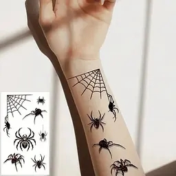 Набір дитячих тимчасових тату "Halloween black" tatto-halloween-black-set-30 - мініатюра 4