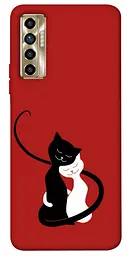 TPU чохол Demsky Закохані коти для TECNO Camon 17P