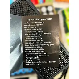Портативна колонка спікер Middleton speaker акумуляторна переносна IP67 Bluetooth функція Powerbank - мініатюра 5