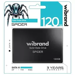 Твердотільний накопичувач SSD Wibrand 120Gb, Spider, SATA3, 2.5", 3D TLC, 550/460 МБ/с teh0019763 - мініатюра 2