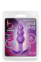 Анальний плаг B Yours Triple Bead Anal Plug Purple - мініатюра 2