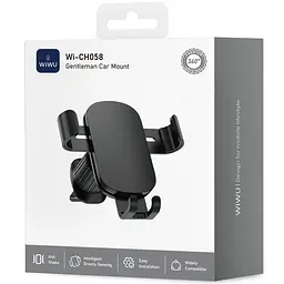Автотримач WIWU CH058 Gentleman air outlet Black - мініатюра 2