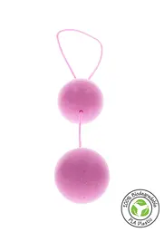 Вагінальні кульки Fuck Green Sphere Balls, 3.2 см, рожевий - мініатюра 5