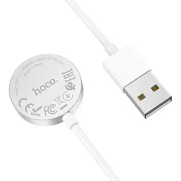 Заряджання кабель магнітний HOCO CW39 Wireless charger USB для iWatch 1 - 7 / SE біле - мініатюра 5