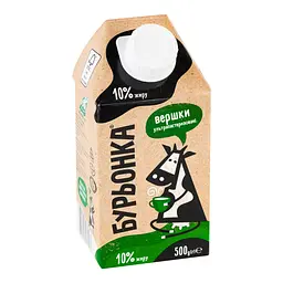 Вершки Бурьонка ультрапастеризовані 10% жиру 500 г - мініатюра 5