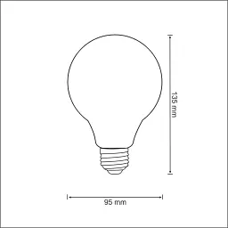 Світлодіодна лампочка FILAMENT VINTAGE G95 E27/4W/230V 4000K - мініатюра 2