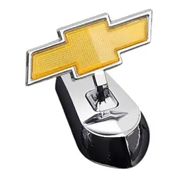 Емблема приціл Chevrolet метал Хром 85х38х68 мм на скотчі (Завод)