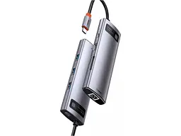 Док-станція для ноутбука BASEUS Metal Gleam Series 8-in-1 Multifunctional Type-C HUB (CAHUB-CV0G) - мініатюра 2