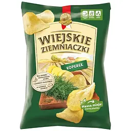 Чипси картопляні Wiejskie Ziemniaczki зі смаком кропу 130 г