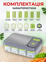 Ручна тертка — овочерізка 28 в 1 - мініатюра 3