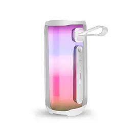 Портативна колонка Pulse 5 BT/TF/FM/AUX/USB з підсвіткою 8 Вт біла (PULSE5W)