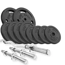 Набір STRONG 37кг з W-подібним і гантельними грифами - мініатюра 1