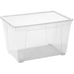 Контейнер Plastmeccanica Easy прямокутний на колесах 60 л прозорий (00-00020082)