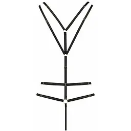 Відкритий боді зі стреп Passion Exclusive MEGGY Black L/XL - мініатюра 6