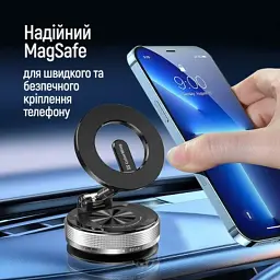Універсальний автотримач ColorWay MagSafe 360° Black (CW-CHM21-BK) - мініатюра 5