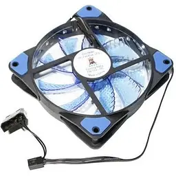 Вентилятор 120 mm Cooling Baby 12025BBL 120x120x25мм BB 22дБ 12V 1000 об/хв LED синій прозорий 3-pin+4-pin(Molex)