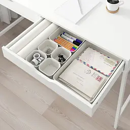 Органайзер IKEA для канцелярії та косметики 10×10×5 см бежевий - мініатюра 2