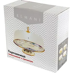 Тортівниця Elmani Vitaly на ніжці з кришкою емальована 30 см (763-022) - мініатюра 4