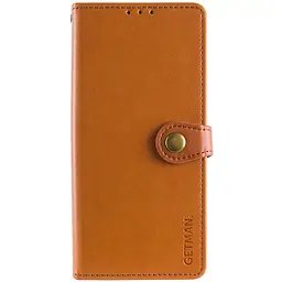 Шкіряний чохол-книжка GETMAN Gallant (PU) для Xiaomi Redmi Note 14 4G (Europe version) Коричневий