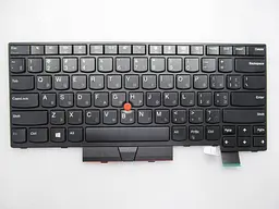 Клавіатура для ноутбуків Lenovo ThinkPad T470 Series чорна з чорною рамкою з трекпоінтом