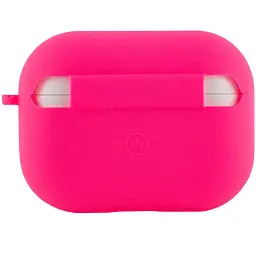 Силіконовий футляр з мікрофіброю для навушників Airpods Pro Рожевий / Barbie pink - мініатюра 3