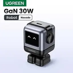 Зарядний пристрій Ugreen CD359 robot Gan 30w US-вилка + перехідник - мініатюра 2