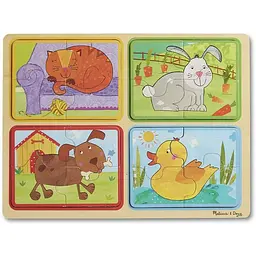 Пазли Melissa & Doug Грайливі друзі дерев'яні у футлярі (MD31364) - мініатюра 3