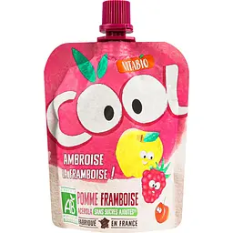Набір: Органічне пюре Vitabio Cool Fruits з яблуком та малиною 180 г (90 г x 2 шт.) - мініатюра 2