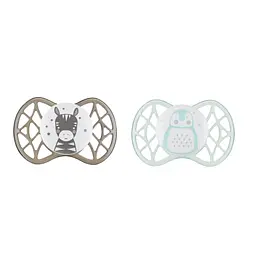 Пустушка Nuvita 7066 Air55 Explorer ортодонтична 0m+ (зебра пінгвін) 2 шт NV7066N - мініатюра 2